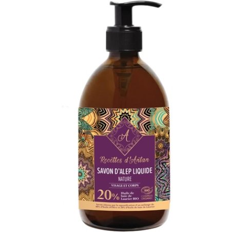 Recettes D'Antan Organic Liquid Alep Soap 20% 500ml