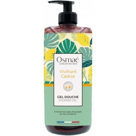 Osmae Invigorating Shower Gel Cedrat 1L Face and Body Cleanser with pH