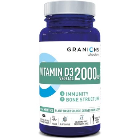 Granions Vitamin D3 2000 IU Immunity and Bone Support Plant Source