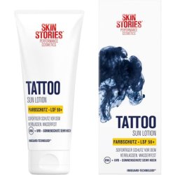 SKIN STORIES Sun Lotion SPF 50 100ml Tattoo Colour Protection Sun Cream with InkGuard Technology Very High Tattoo Sun