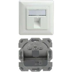 Keystone Connection Box Designable Single Port Pure White
