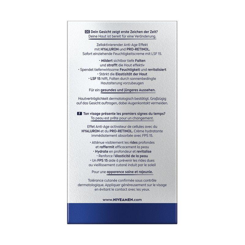 NIVEA Men Anti-Age Hyaluron Day cream Face 50 ml