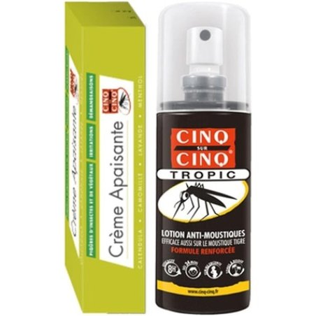 Cinq Sur Cinq 3-In-1 Soothing Cream Duo 40g and Tropic Anti-Mosquito Lotion 75ml