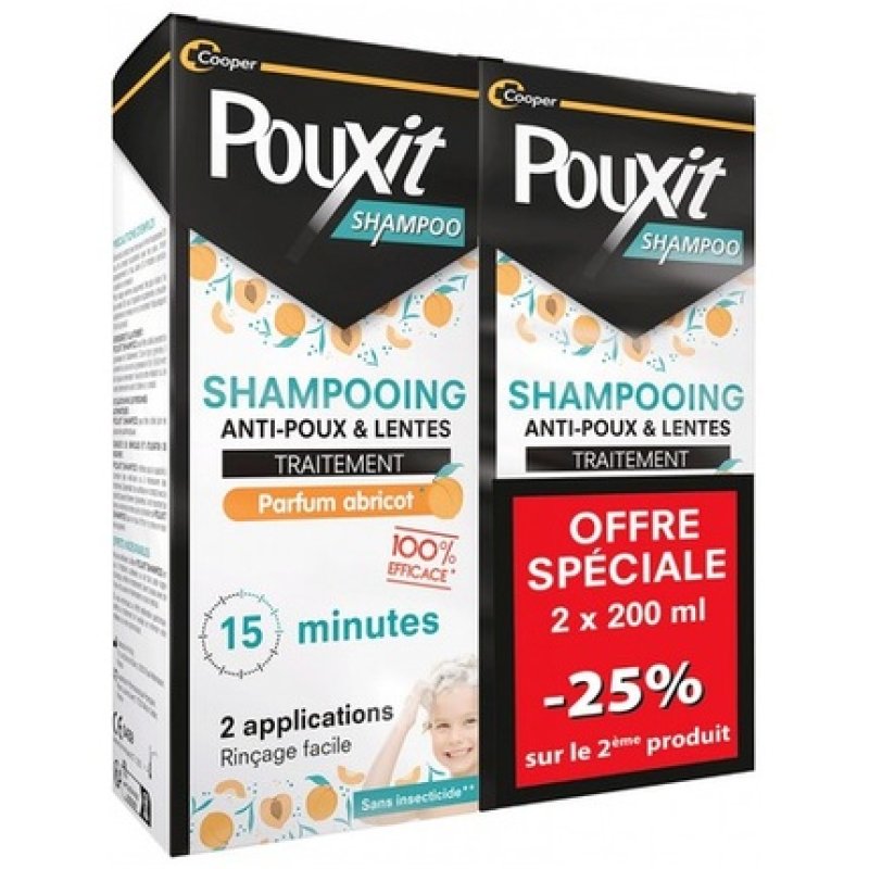 Pouxit Shampoo Against Lice & Nits 200ml - Pack of 2
