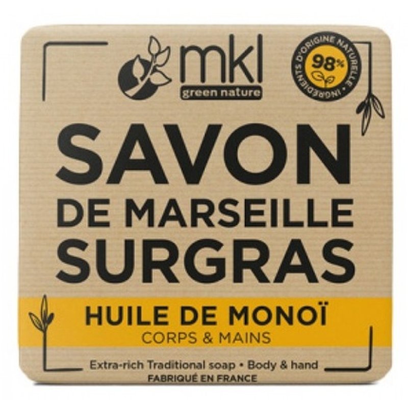 Mkl Green Nature Marseille Soap Surgras with Monoi Oil 100g