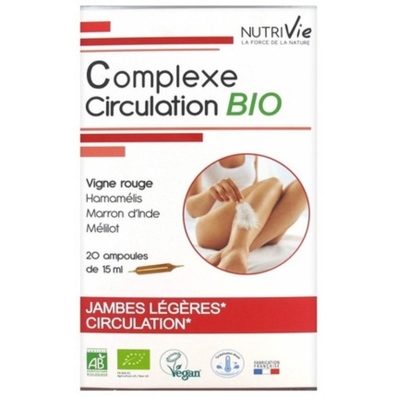 Nutrivie Complex Circulation Bio 20 Ampoules - Certified Organic Food