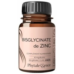 Phytalessence Zinc Bisglycinate Dietary Supplement 60 Capsules