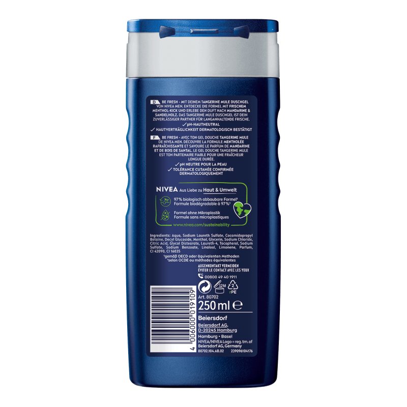 Nivea Men Shower Gel Power 24h Fresh Effect 3 In 1 250ml