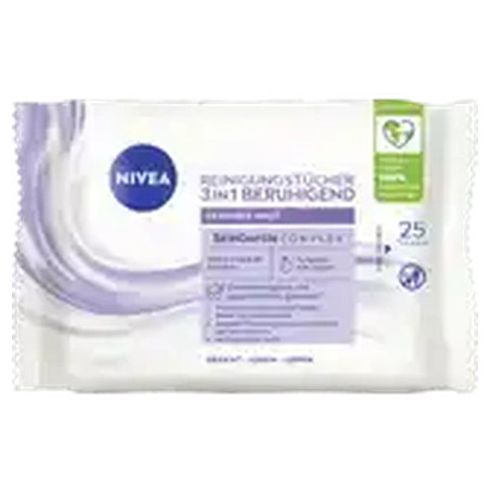 Nivea 3 In 1 Soothing Cleansing Wipes 250 Ml