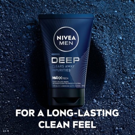 Nivea Men Deep Black Charcoal Face Wash 75ml - Dark Wood Men's Face Wash