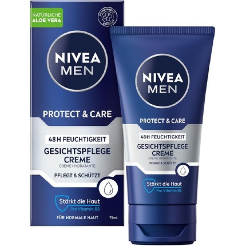 NIVEA MEN Protect & Care Face Care Cream Soothing Moisturizer for Men 75ml