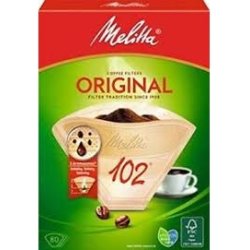 Melitta, 80 Coffee Filters, Size 102, For Filter Coffee Makers, Original, Brown