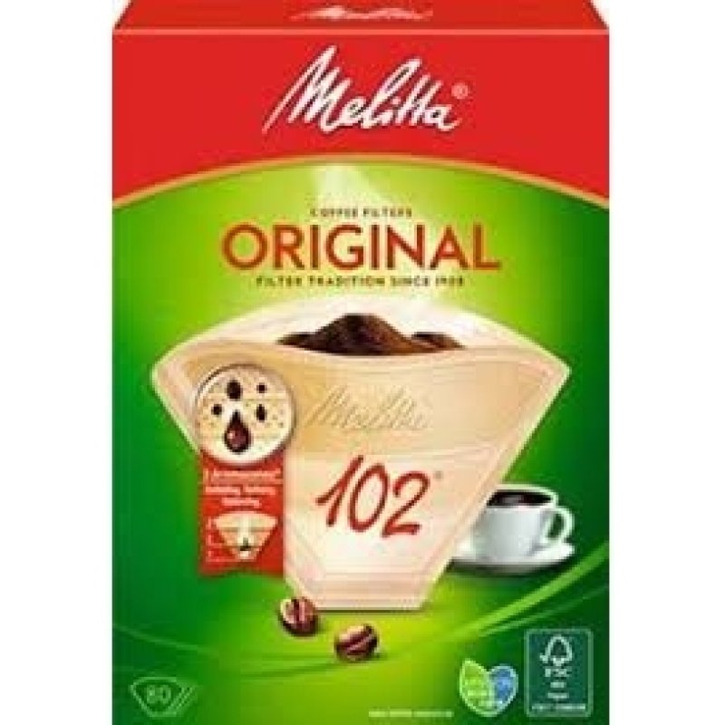 Melitta 102 80 pièce(s) Marron Panier Filtre à café jetable