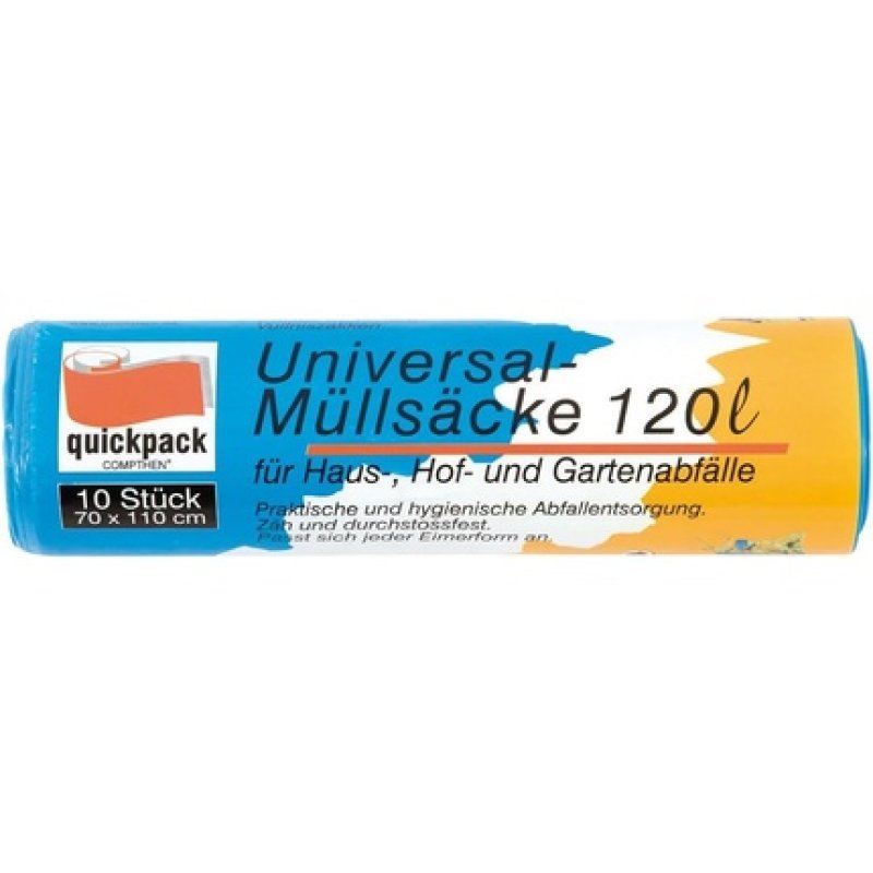 No Label Camping Universal Garbage Bags 120 Liters - Pack of 10