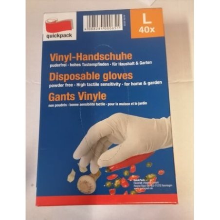 Vinyl Powder-Free Disposable Gloves Size M 120 Pieces