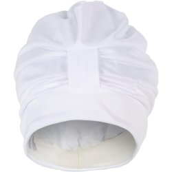Fashy Women's 3473 Fabric Swim Turban with Velcro Strip White