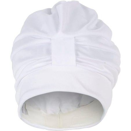 Fashy Women's 3473 Fabric Swim Turban with Velcro Strip White
