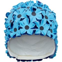 Fashy Women's Rubber Petal Swim Cap Blue