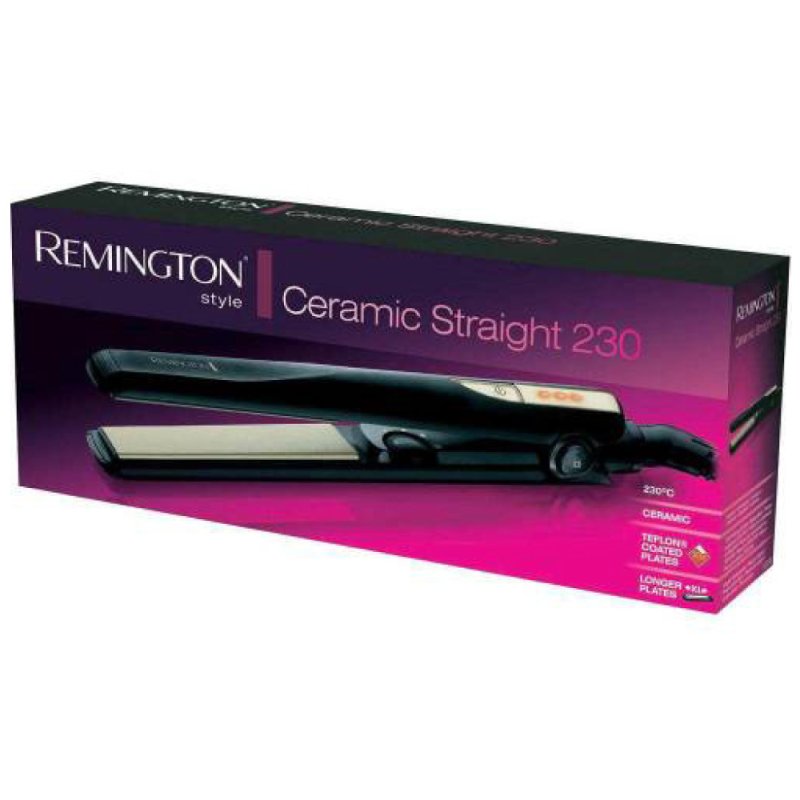 Remington S1005 Hair Straightener with 4x Protection: Anti-Static Ceramic Tourmaline Coating, Even Heat Distribution,