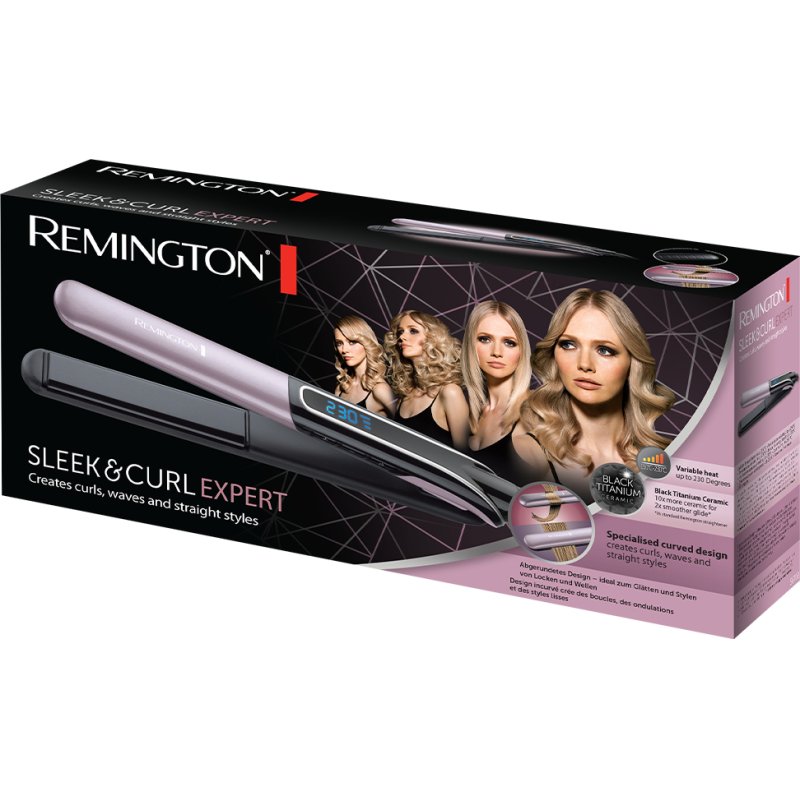Remington S6700 hair styling tool Straightening iron Warm Black, Purple 3 m