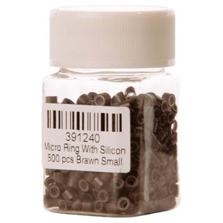 Dreamfix Micro Ring Silicon - 500 Pieces, Brown, Small Size