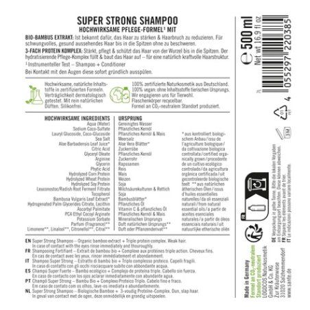 Sante Naturkosmetik Super Strong Shampoo with Organic Bamboo Extract and 3-Fold Protein