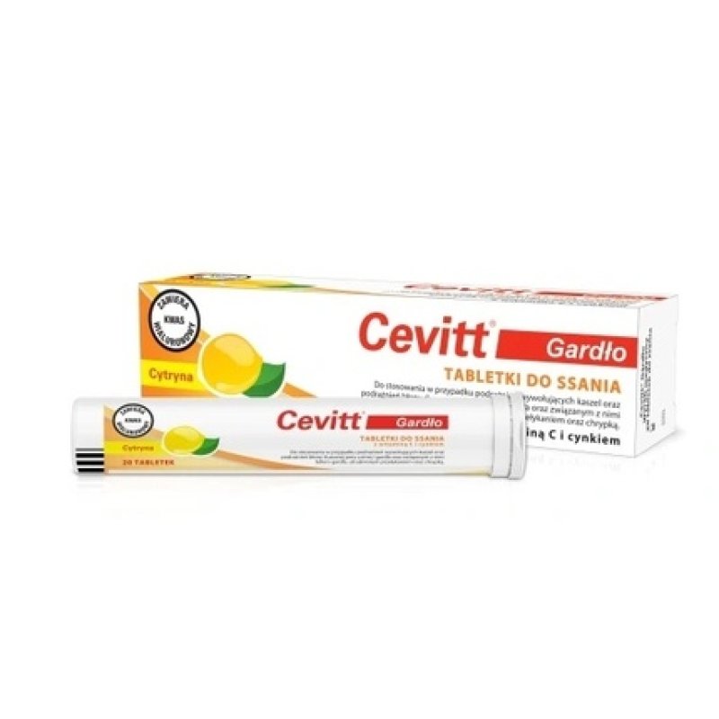 Cevitt Throat Lemon - 20 Lozenges For Long Term Relief