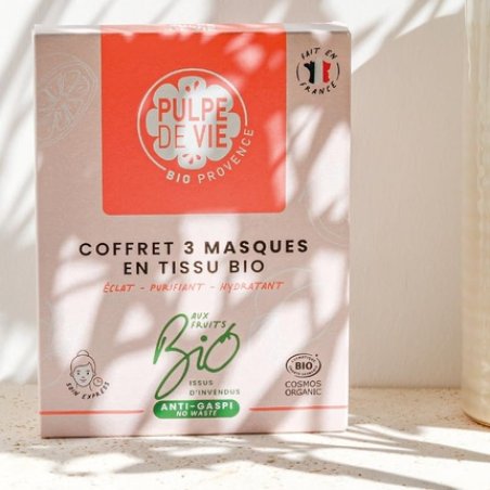 Pulpe De Vie Organic Face Masks Set of 3 - Anti-Waste
