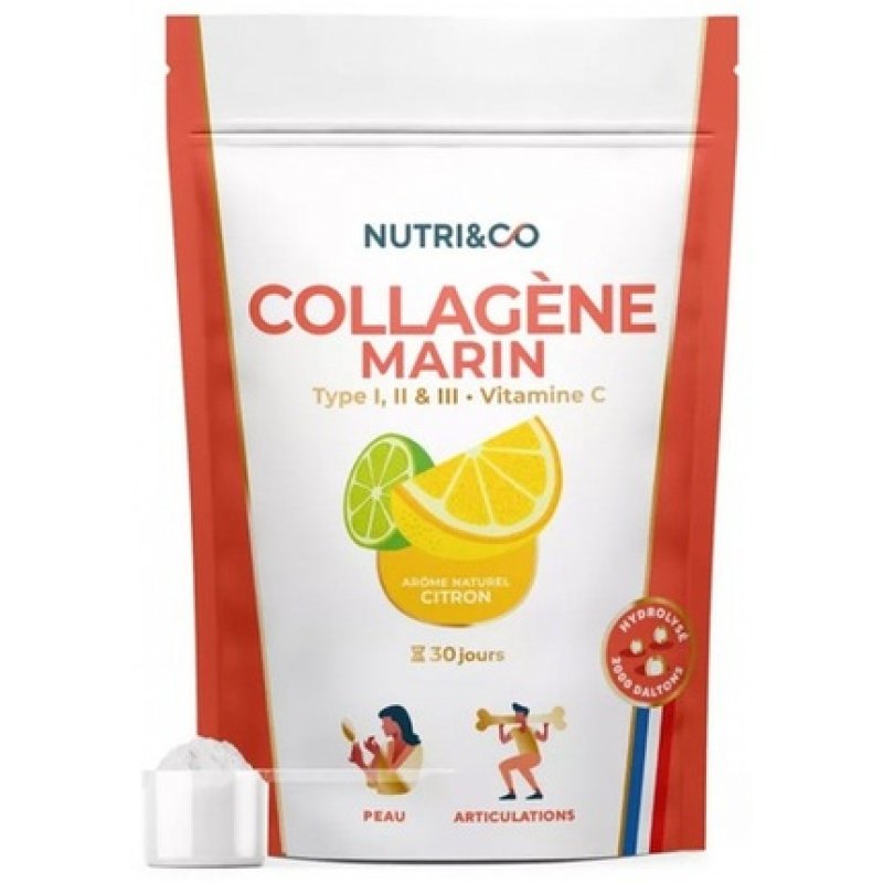 Nutri&Co Marine Collagen Type I, II, and III with Vitamin C 180g