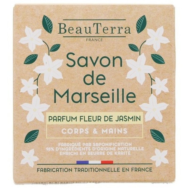 Beauterra Savon De Marseille Solid Jasmine Flower 100g Soap
