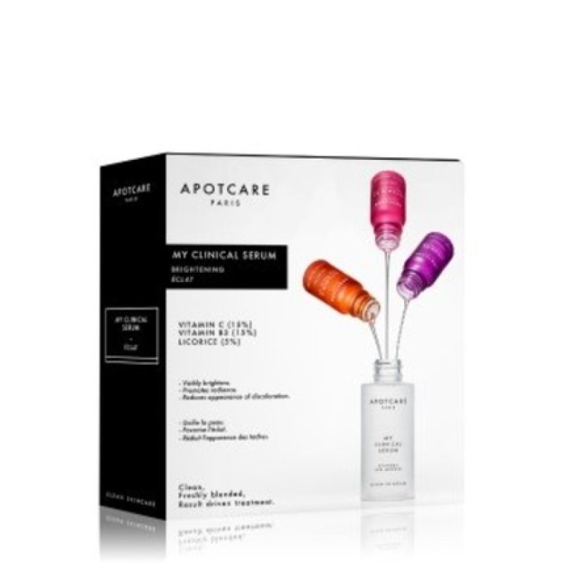 Apotcare My Clinical Serum Set - Vitamin C Brightening Serum 10 Ml, Vitamin B3 Anti-Redness Serum 10 Ml, Licorice