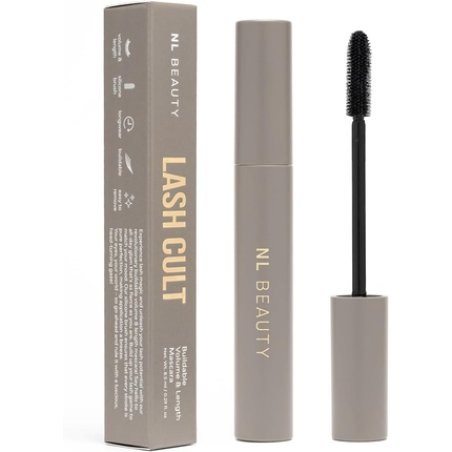 NL Beauty Lash Cult Buildable Mascara for Remarkable Volume and Length - Black