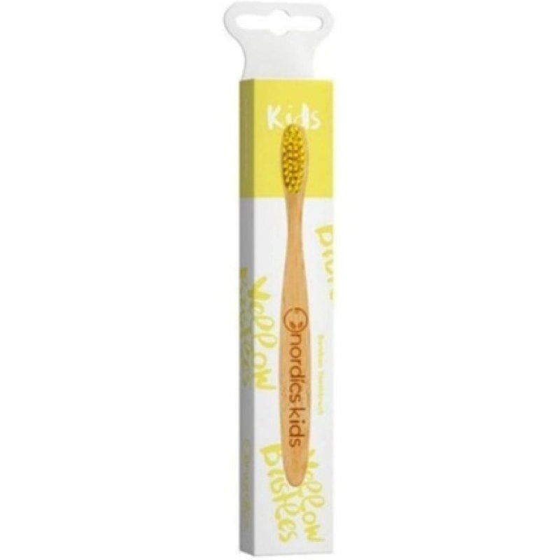 Nordics Organic Care Eco Kids Bamboo Toothbrush with Yellow Bristles
