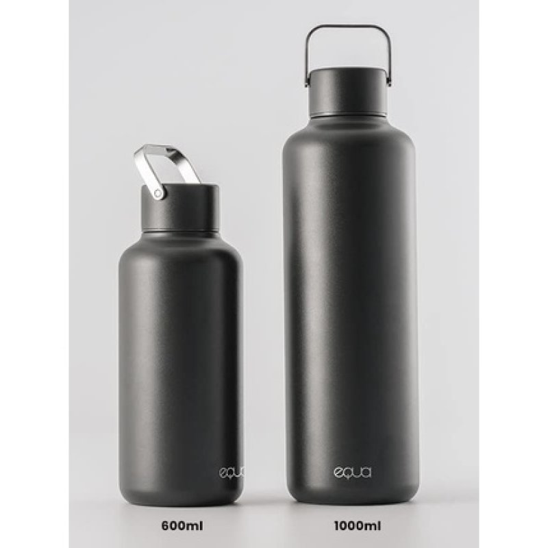 EQUA Timeless Stainless Steel Bottle 600ml Dark