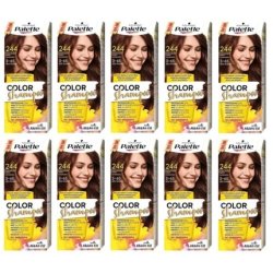 Schwarzkopf Palette Color Shampoo Hair Color 3-65 244 Coffee Brown - Pack of 10