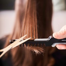 Hercules Sägemann 79410 Splissart Slide & Cut High Quality Comb with Manual Split End Trimmer for Targeted Split End