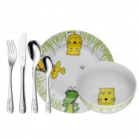 WMF Safari Cromargan Children's Crockery Set Multi-Colour 6-Piece