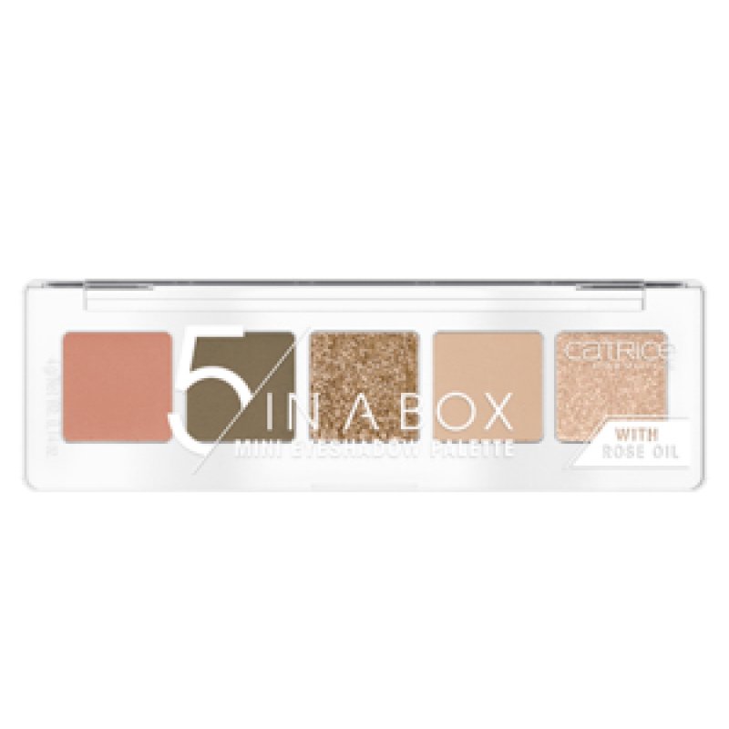 CATRICE 5 In A Box Mini Eyeshadow Palette eye shadow 070 Elegant Khaki Look Matte, Metallic