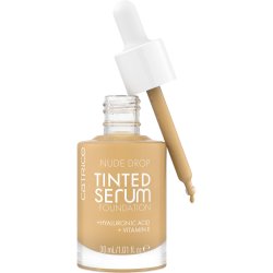 Catrice Nude Drop Tinted Serum Foundation Lightweight Hydrating Buildable Coverage Enriched with Hyaluronic Acid &
