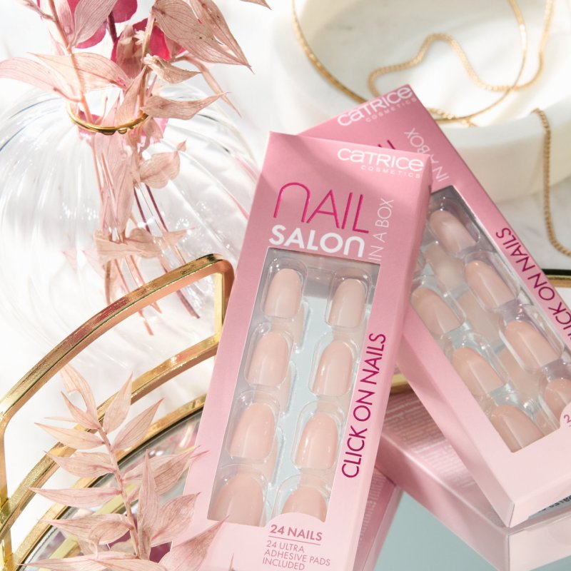 CATRICE Nail Salon in a Box Click on Nails Finger nails Natural Monochromatic 24 pc(s)