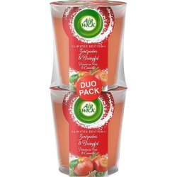 Air Wick Feel-Good Scented Candle In A Glass - Scent: Cinnamon Magic And Baked Apple - Up To