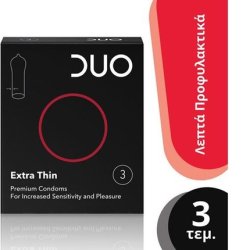 Duo Extra Thin Condoms For Protection & Pleasure - Pack Of 3