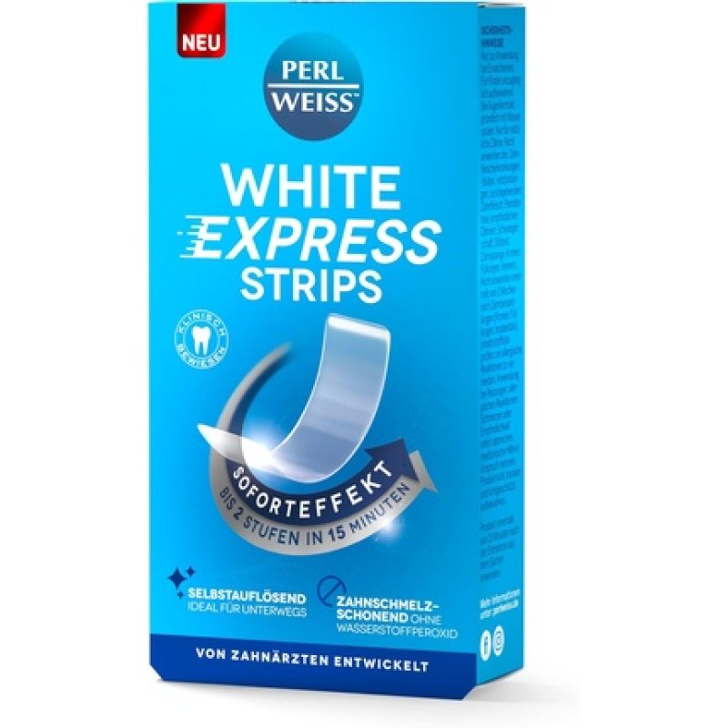 Perlweiss White Express Strips Teeth Whitening in 15 Minutes - Up to 2 Levels