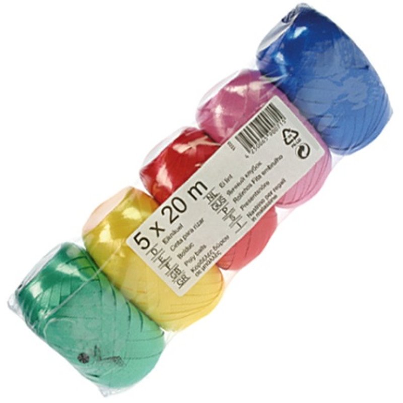 Pattberg Gift Wrap Ribbon 20m Colours Assorted 5 Piece Set