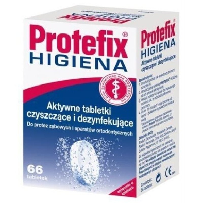 Protefix Cleaning Tablets 66 Pcs Antibacterial for Dentures