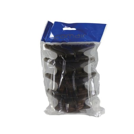 Comair Black Sectioning Clips 12-Pack Plastic Sectioning Clips, 8.3mm x 4.6mm