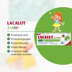 LACALUT Junior Toothpaste 6 Years Daily Hygiene Cavity Protection with Fluoride and Xylitol Apple and Mint Flavor 55ml