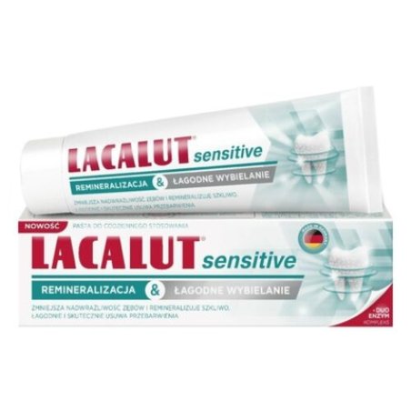 Lacalut Sensitive Toothpaste Remineralizing and Gentle Whitening 75ml