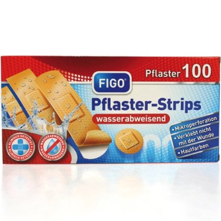 Figo Bandage Strips 100 Pieces Water Resistant Assorted Sizes