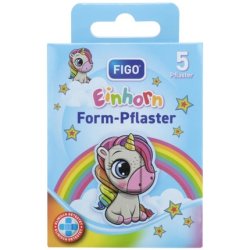 Figo Wound Dressing Children Plaster 5 Pieces Unicorn Shape